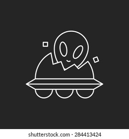 Space Alien line icon