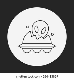 Space Alien line icon