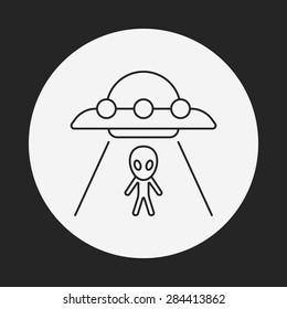 Space Alien line icon