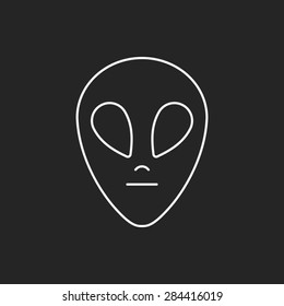 Space Alien line icon