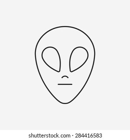 Space Alien line icon