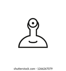 Space alien line icon. UFO, visitor, monster. Space concept. Can be used for topics like astronomy, science, discover