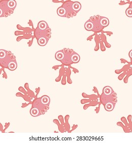 Space alien ,seamless pattern