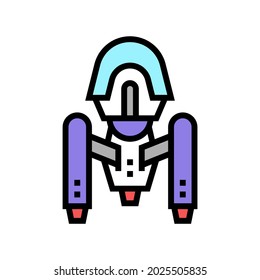 space alien ship color icon vector. space alien ship sign. isolated symbol illustration