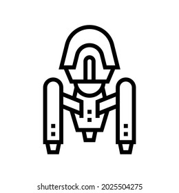 space alien ship line icon vector. space alien ship sign. isolated contour symbol black illustration