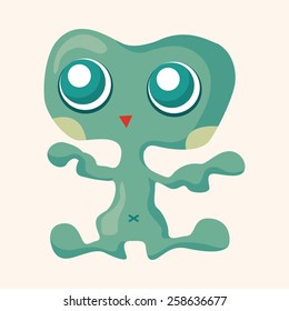 Space alien theme elements