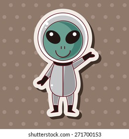 Space alien theme elements