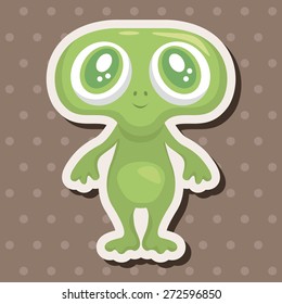 Space alien theme elements