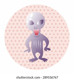 Space alien theme elements