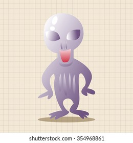 Space alien theme elements