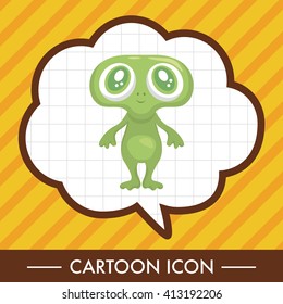 Space alien theme elements