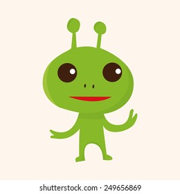 Space alien theme elements vector,eps