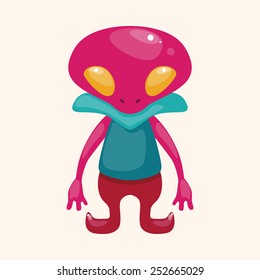 space alien theme elements vector,eps