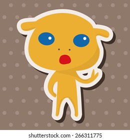 Space alien theme elements vector,eps