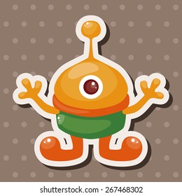space alien theme elements vector,eps
