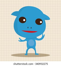 Space alien theme elements vector,eps