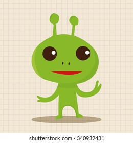 Space alien theme elements vector,eps