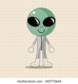 Space alien theme elements vector,eps