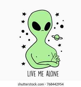 space alien vector illustration 