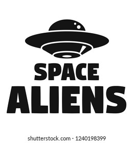 Space aliens day logo. Simple illustration of space aliens day vector logo for web design isolated on white background