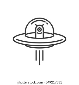 Space Aliens. UFO Icon.