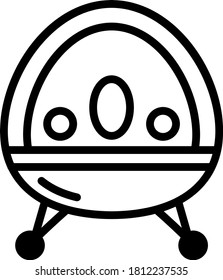 Space Aliens. UFO icon isolated.