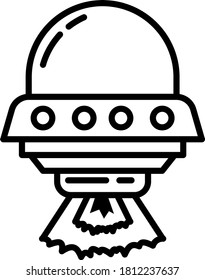 Space Aliens. UFO icon isolated.