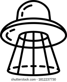 Space Aliens. UFO icon isolated.