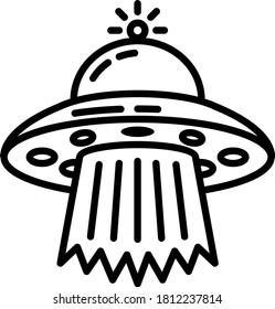 Space Aliens. UFO icon isolated.