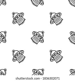 Space Aliens. UFO icon isolated.