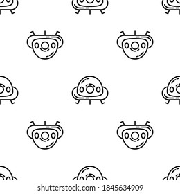 Space Aliens. UFO icon isolated.