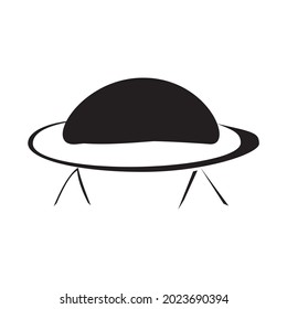Space Aliens. UFO icon isolated on a white background in EPS10