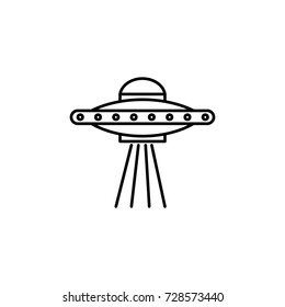 Space Aliens. UFO icon on white background