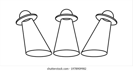 Space Aliens. UFO icon. vector illustration of UFO for a website or mobile application on white background