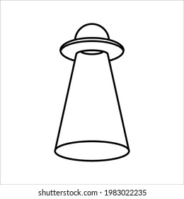 Space Aliens. UFO icon. vector illustration of UFO for a website or mobile application on white background