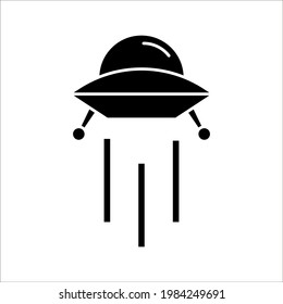 Extranjeros espaciales. Icono OVNI. ilustración vectorial de OVNI para un sitio web o aplicación móvil sobre fondo blanco