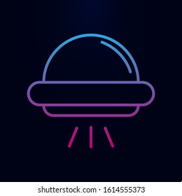 Space aliens. Ufo line nolan icon. Simple thin line, outline vector of web icons for ui and ux, website or mobile application