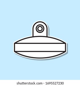 Space aliens. Ufo sticker icon. Simple thin line, outline vector of space icons for ui and ux, website or mobile application