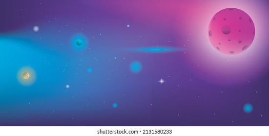 Space art Background. High definition of universe. Vector Poster and wallpaper