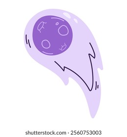 space asteroid cartoon isolated icon