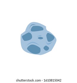 space asteroid flat style icon vector illustration design