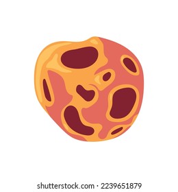space asteroid icon isolated flat
