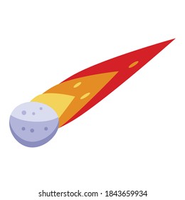Space asteroid icon. Isometric of space asteroid vector icon for web design isolated on white background