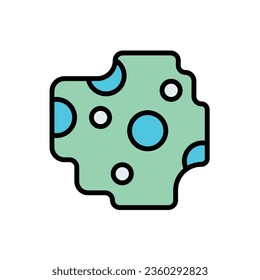Space Asteroid Icon Vector illustration