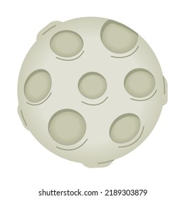 space asteroid illustration over white