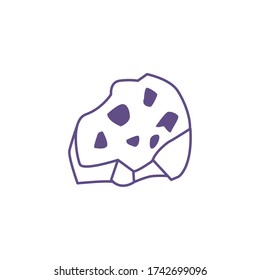 space asteroid line style icon vector illustration design