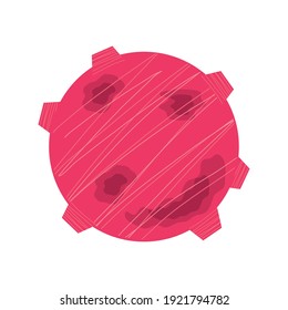 icono de galaxia de roca asteroide espacial ilustración vectorial aislada