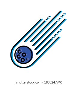 Space asteroid of universe cosmos and futuristic theme Vector illustration