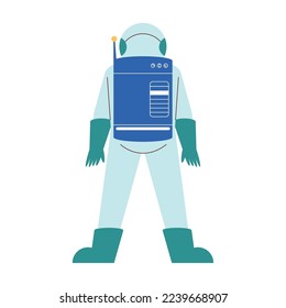 space astronaut back position character