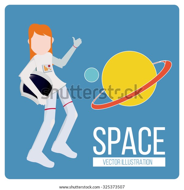 space and astronaut background illustration
over blue color
background